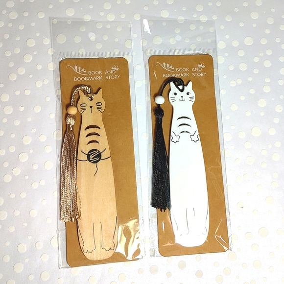 Dresses & Skirts - Wooden cat bookmark set 1